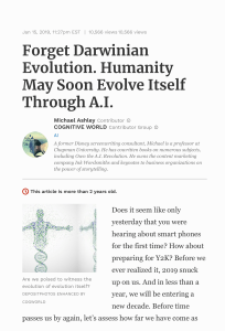 Forget Darwinian Evolution. Humanity May Soon Evolve Itself Through A.I.