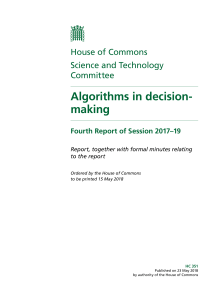 Algorithms in Decision-Making