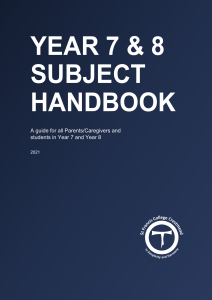 Year 7 & 8 Subject Handbook