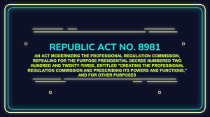 REPUBLIC ACT NO. 8981 - PRC Modernization Act of 2000