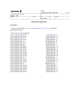 Check Iub using cmd - Ericsson - 180152470