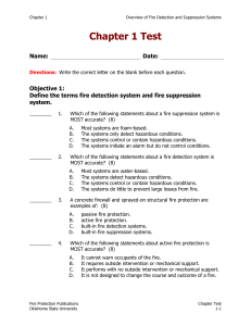 Chapter 01 Test Fire detection and suppression systems
