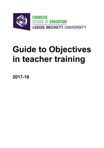 Leeds Beckett Guide to Setting Objectives