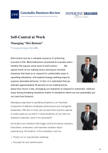 Article of Self-Control at Work PDF