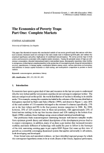 The Economics of Poverty Traps