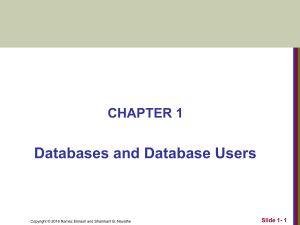 2. Introduction to Databases and Database Users