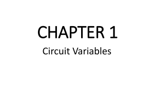 CHAPTER 1(1) Circuit Variable