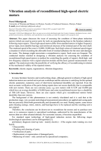 Vibration analysis of reconditioned high-speed ele