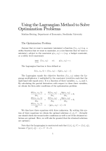 Lagrangian method
