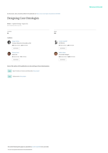 Designing Core Ontologies: A Research Article
