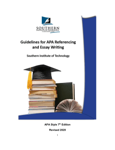 APA 7th  Full Edition Referencing Guide