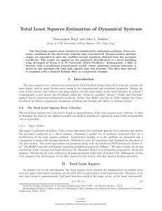 Total Least Squares Estimation of Dynamical Systems