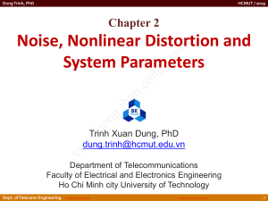 Noise & Nonlinear Distortion in RF/Microwave Systems