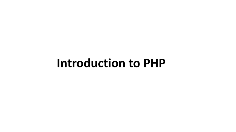 1Introduction To PPHP