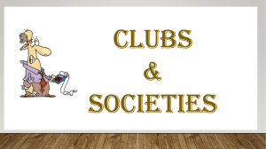 CLUBS AND SOCIETIES