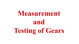 6. Gear Measurement