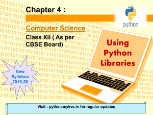 Using python libraries