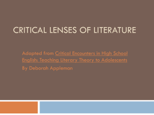 2 critical lenses of literature