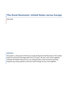 The Great Recession - US versus Europe