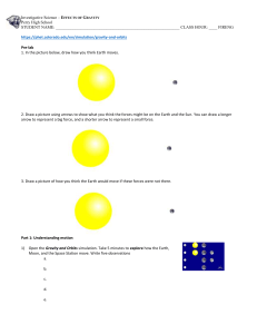 Gravity and Orbits Worksheet