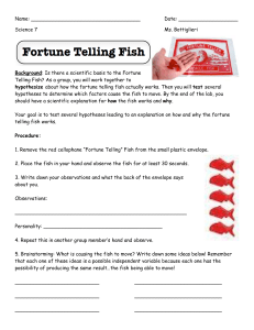 Fortune Teller Fish Lab Scientific Method