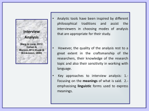 Interview Analysis