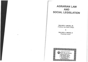 agrarian and social legislation-by ungos