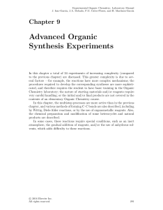 advanced organic synthesis experiments
