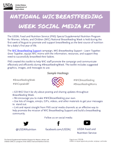 2020 National WIC Breastfeeding  Week Social  Media Kit