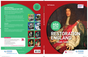 AQA GCSE History Restoration England sample material
