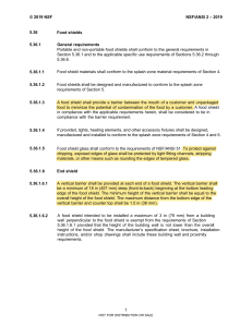 NSF/ANSI 2-2019 Food Shield Standard