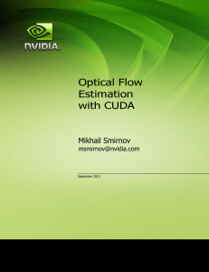 Optical Flow Estimation with Cuda