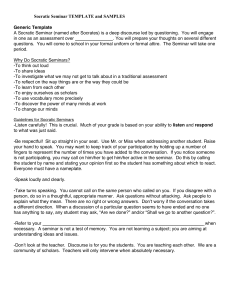 Socratic Seminar Template and Samples