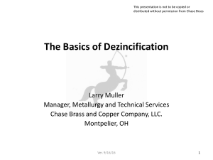 Basics of Dezincification