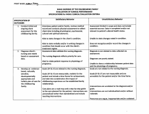 Nursing Clinical Evaluation Criteria