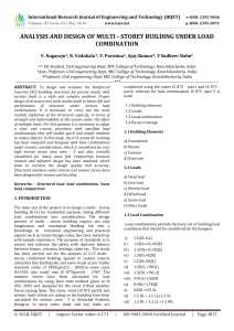 Multi-Story Building Design Under Load Combinations