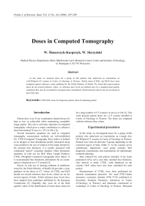 Doses in Computed Tomography