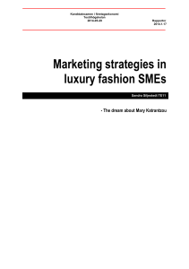 Marketing strategies in luxury fashion