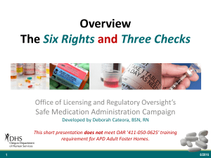 1 - Six Rights and Three Checks rev082016