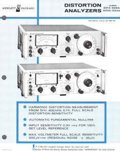 HP 331A-332A-333A-334A - Technical Data