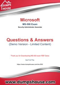 MS-500 Dumps Free Updated Demo