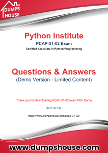 Credible PCAP-31-02 practice Test questions 