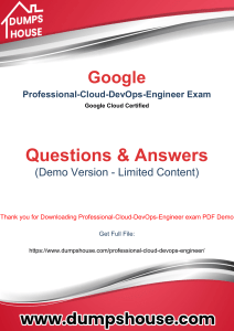 Professional-Cloud-DevOps-Engineer Dumps PDF Format