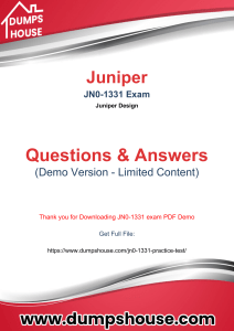 JN0-1331 Dumps PDF Format