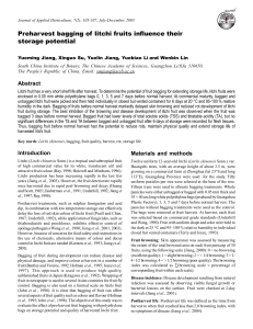Pre-harvest bagging of litchi fruits affects their storage
