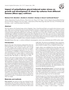 Impact of polyethylene glycol-induced water stress on