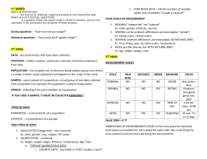 Introduction to Statistics