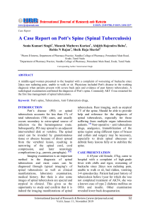 A Case Report on Potts Spine Spinal Tube