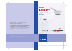 Kollidon® Polyvinylpyrrolidone Excipients Book