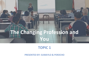 Chapter 1 - The Changing Profession and You